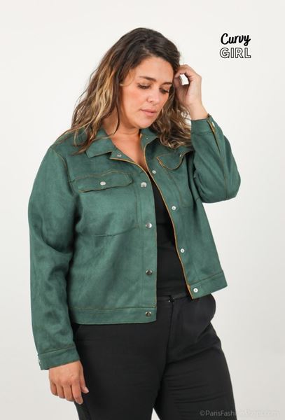 Immagine di CURVY GIRL 2 TONE SUEDE JACKET